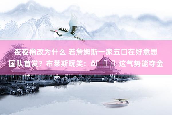 夜夜撸改为什么 若詹姆斯一家五口在好意思国队首发？布莱斯玩笑：?这气势能夺金