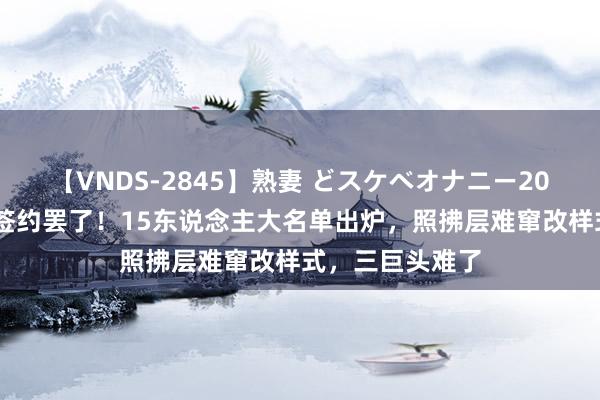 【VNDS-2845】熟妻 どスケベオナニー20連発！！ 太阳签约罢了！15东说念主大名单出炉，照拂层难窜改样式，三巨头难了