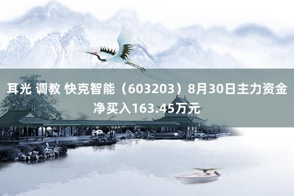 耳光 调教 快克智能（603203）8月30日主力资金净买入163.45万元