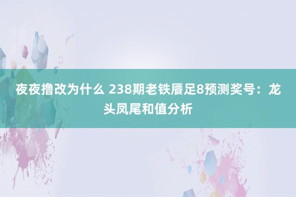 夜夜撸改为什么 238期老铁餍足8预测奖号：龙头凤尾和值分析