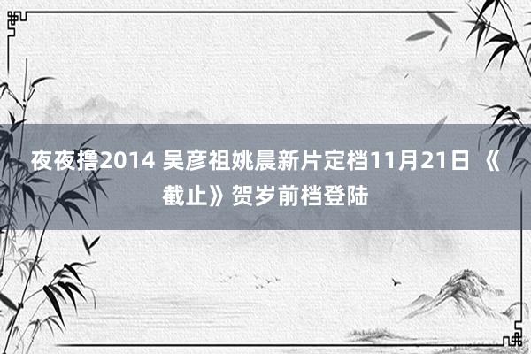 夜夜撸2014 吴彦祖姚晨新片定档11月21日 《截止》贺岁前档登陆