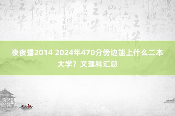 夜夜撸2014 2024年470分傍边能上什么二本大学？文理科汇总