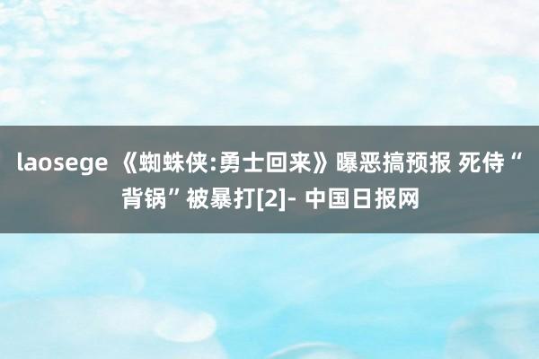 laosege 《蜘蛛侠:勇士回来》曝恶搞预报 死侍“背锅”被暴打[2]- 中国日报网