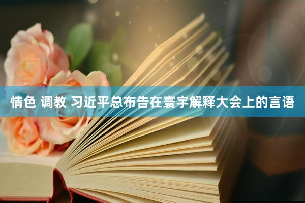 情色 调教 习近平总布告在寰宇解释大会上的言语